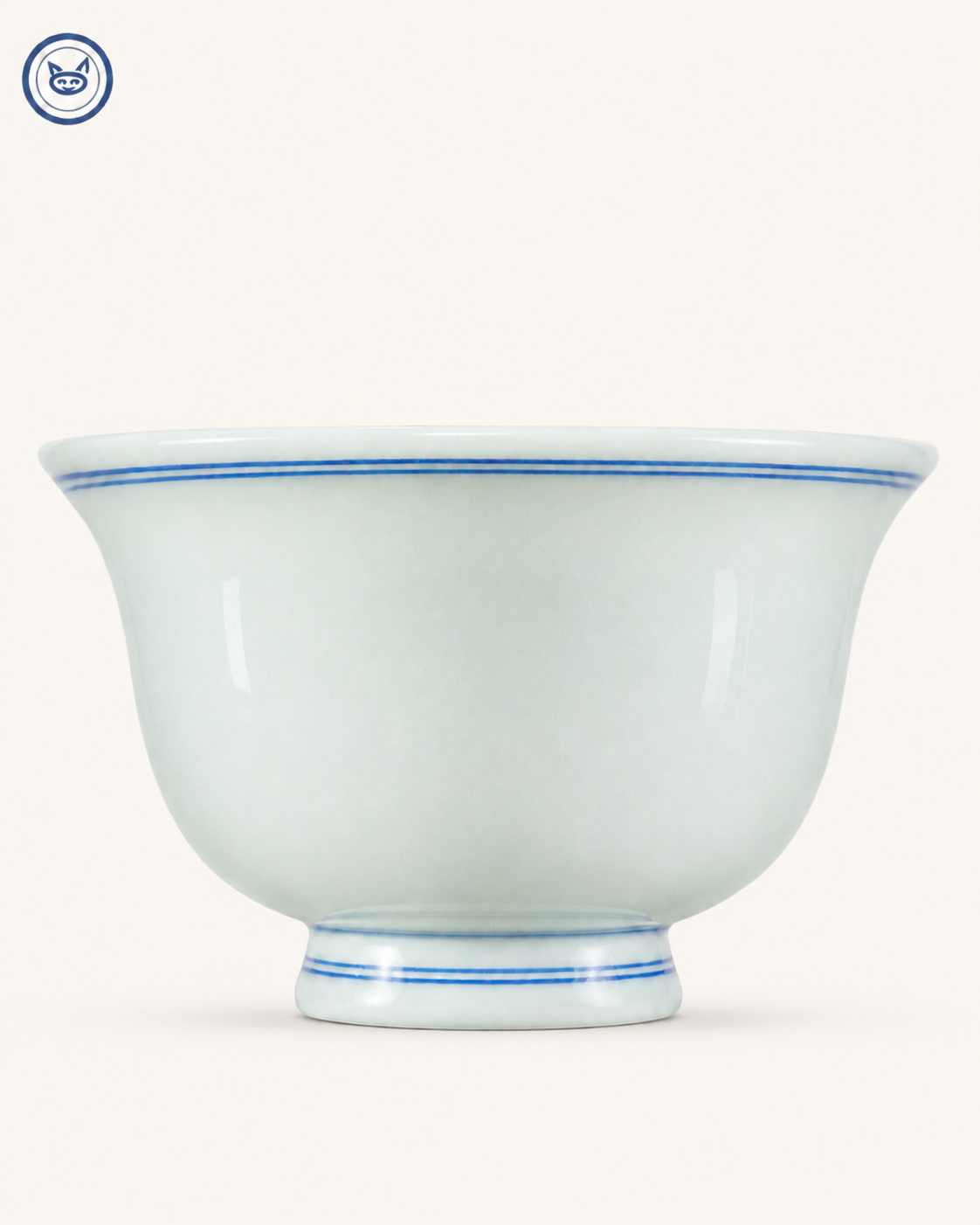 Blue-and-white yashou press-hand cup, Jingdezhen porcelain